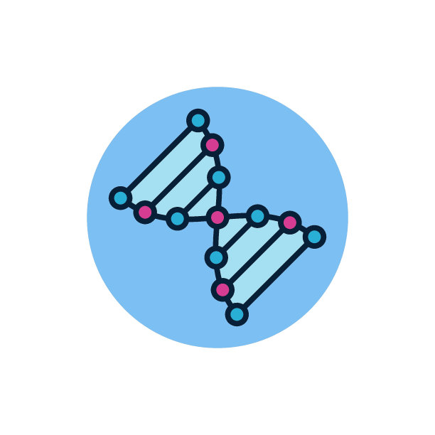 DNA平面矢量图标图片下载
