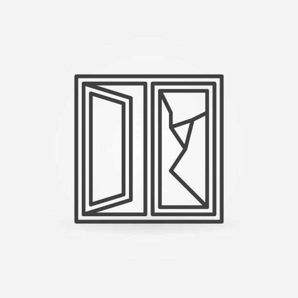 破裂窗口线性图标图片下载