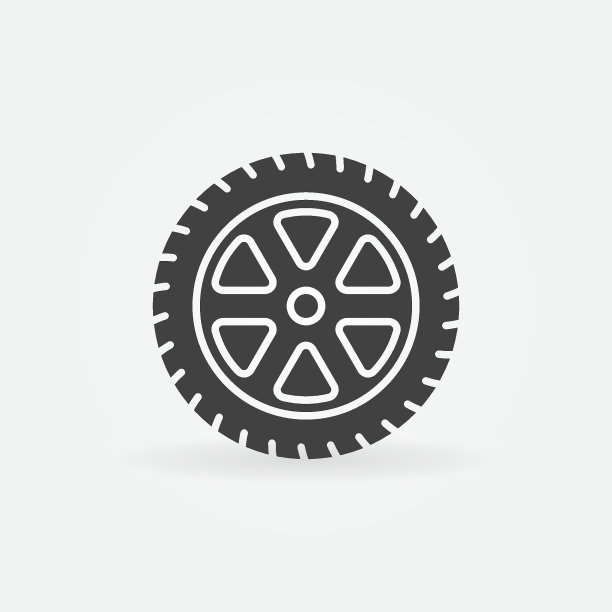 简单的汽车车轮图标图片下载