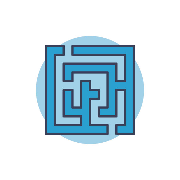 迷宫彩色图标图片下载