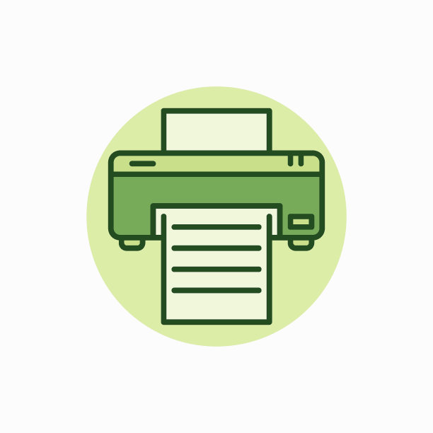 打印机绿色图标图片下载