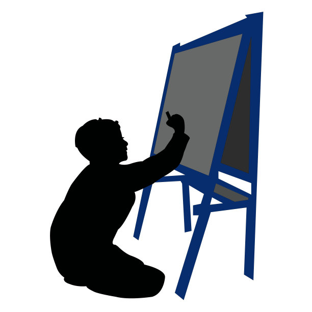 一个学生身体轮廓向量图片下载