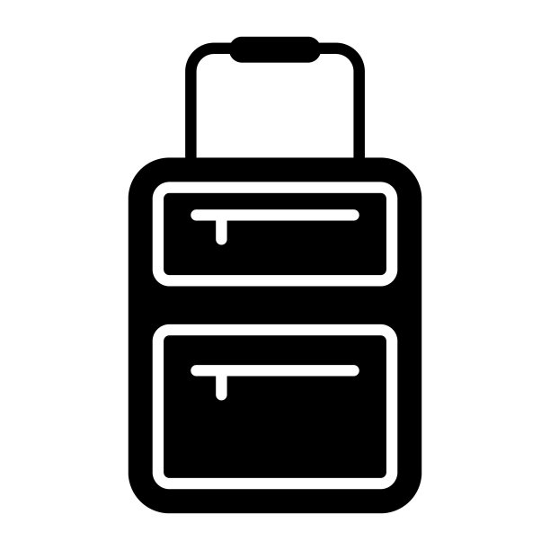 旅行包矢量图，行李箱可编辑图标图片下载