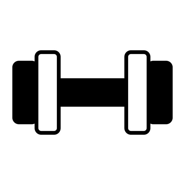 哑铃矢量新潮风格，健身房健身器材图片下载