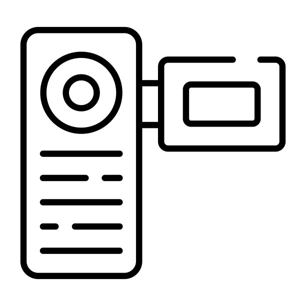 漂亮的图标的便携式摄像机，摄像机矢量溢价使用图片下载