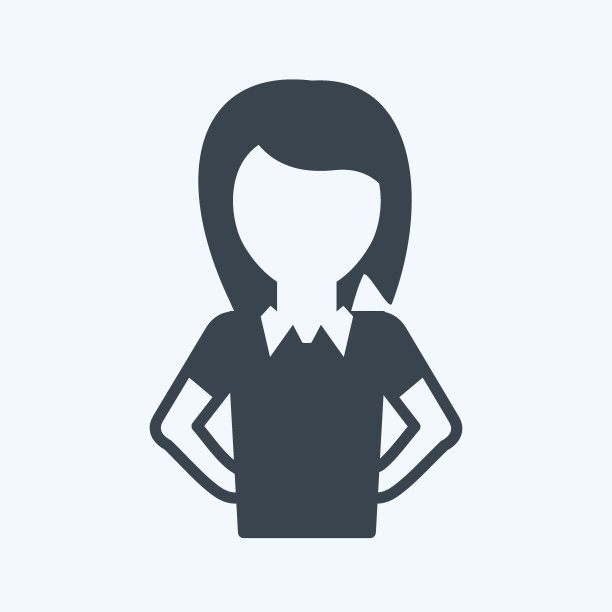 女人图标，派对符号字形风格图片下载