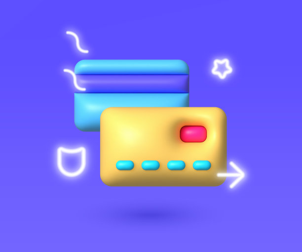 名片3d霓虹灯。3d渲染插图。3d网上购物折扣概念。数字的钱。文档的概念。信用卡图标。在线支付图片下载