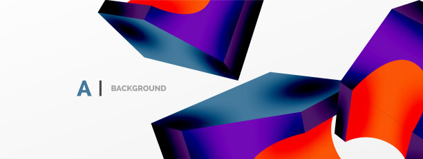 抽象背景-三维抽象形状墙纸图片下载