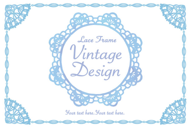 模板设计与花边框架。矢量插图。图片下载