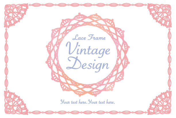 模板设计与花边框架。矢量插图。图片下载