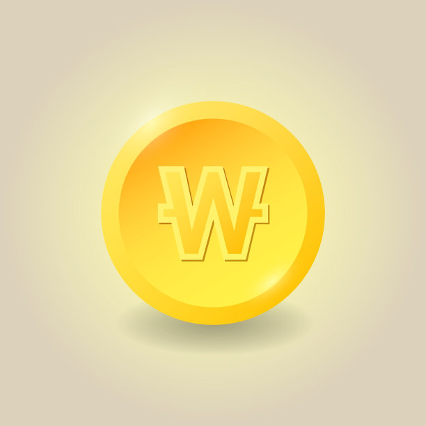 金币。韩元硬币。金融的概念。矢量插图。对于网站和移动应用，信息图。图片下载