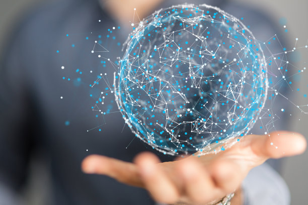雄显全球网络区块链——神经网络和人工智能的概念图片下载