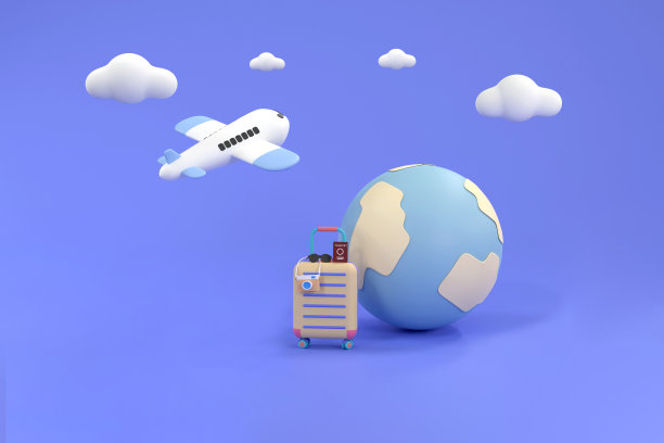 手提箱，相机和飞机。旅行的概念。图片下载