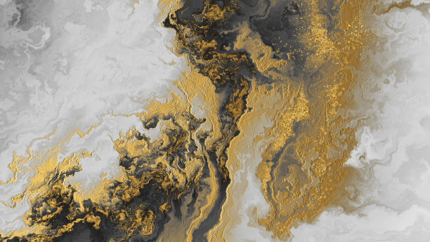 3d渲染，抽象的人造大理石石材纹理，创意的地图背景，时尚的黑白金色壁纸图片下载