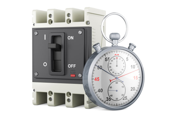 带秒表的断路器，3D渲染图片下载