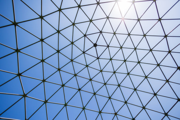 测地线圆顶图案网格结构多边形图片下载