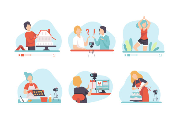 人们博主或视频博主制作视频内容图片下载