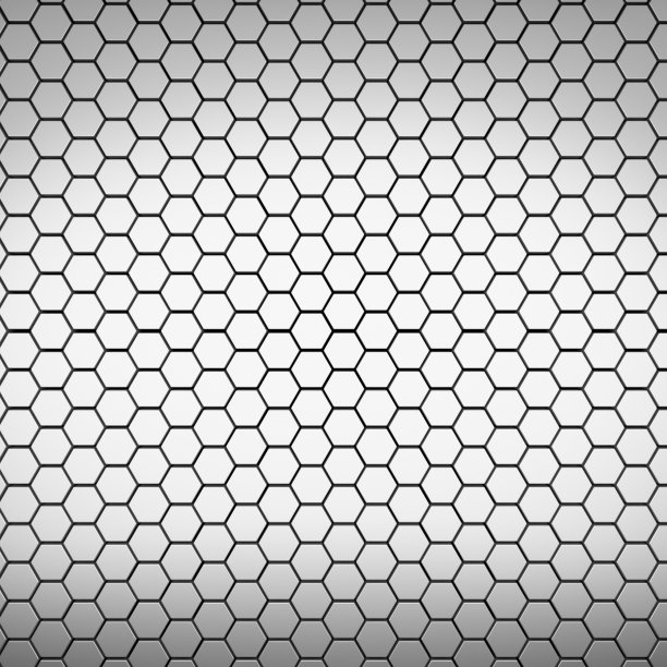 未来和技术六边形背景。三维渲染图片下载