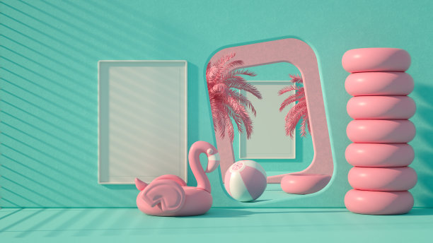 暑假旅游室内空框阳光图片下载