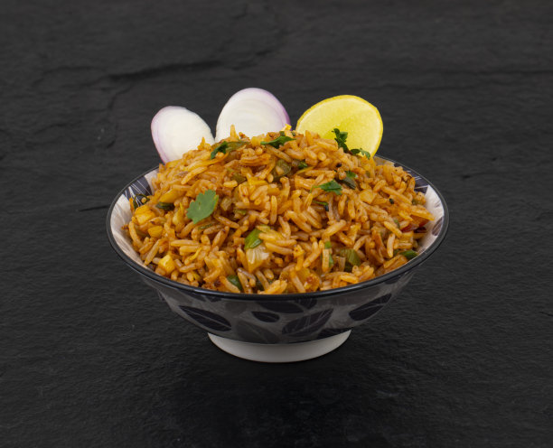 印度菜素食炒饭图片下载