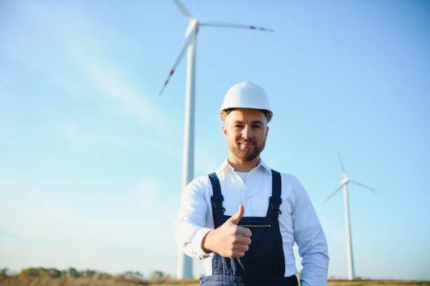 风力发电机工程师检查和进度检查图片下载