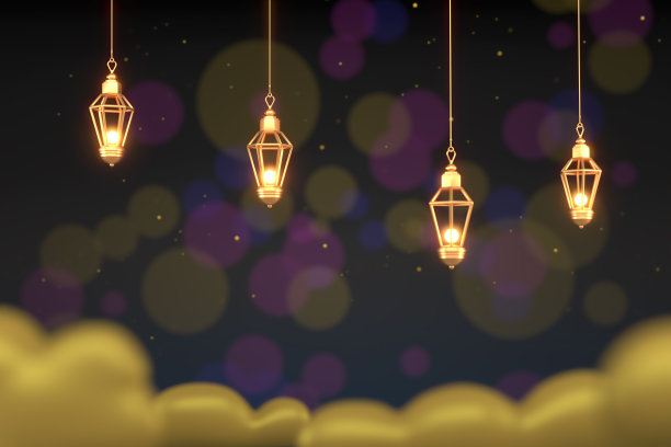 斋月Kareem问候背景伊斯兰教3d插图设计图片下载