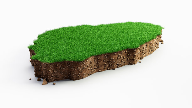 三维渲染的地图圣文森特和格林纳丁斯草表面图片下载