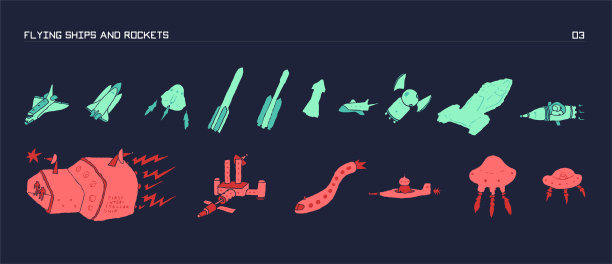 给孩子的空间。收集彩色手绘插图图片下载