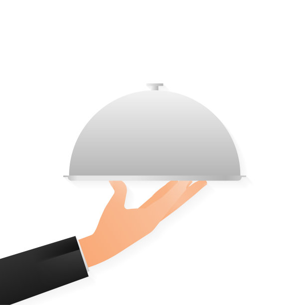 抽象的手与板进行概念设计。平面向量图片下载