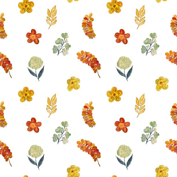 花红绿橙简单无缝图案图片下载