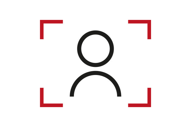 人脸识别图标。矢量插图。面部ID符号说明。概要文件图标。网络:10 eps图片下载