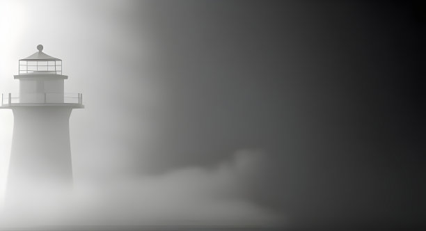 灯塔的极简插画图片下载