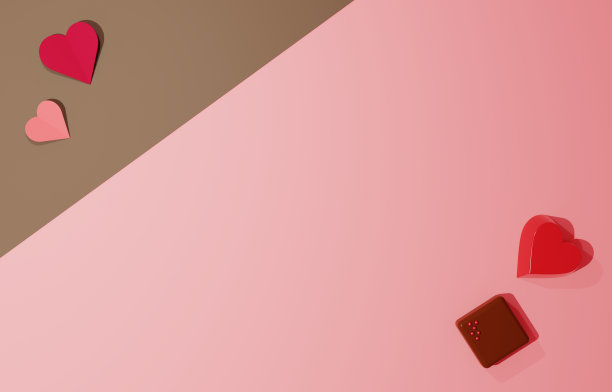 一组巧克力的3D图像图片下载