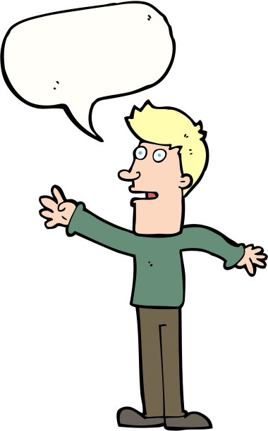 带有对话气泡的卡通男人图片下载