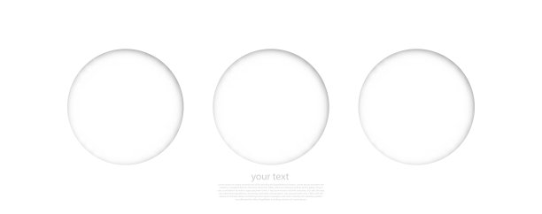白纸圆三圈图案注释，用于添加你的文字，矢量插图背景图片下载