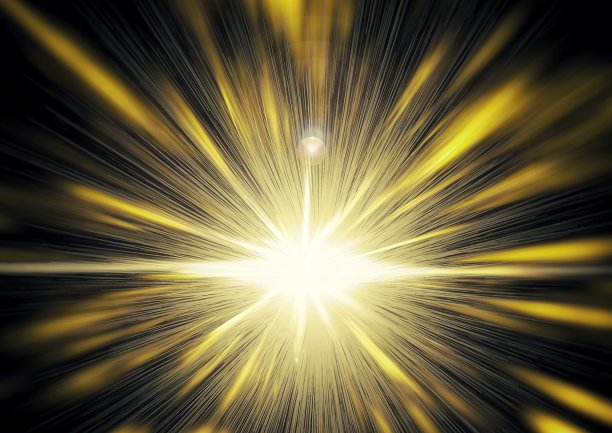 科学概念中金色光芒的抽象背景图片下载