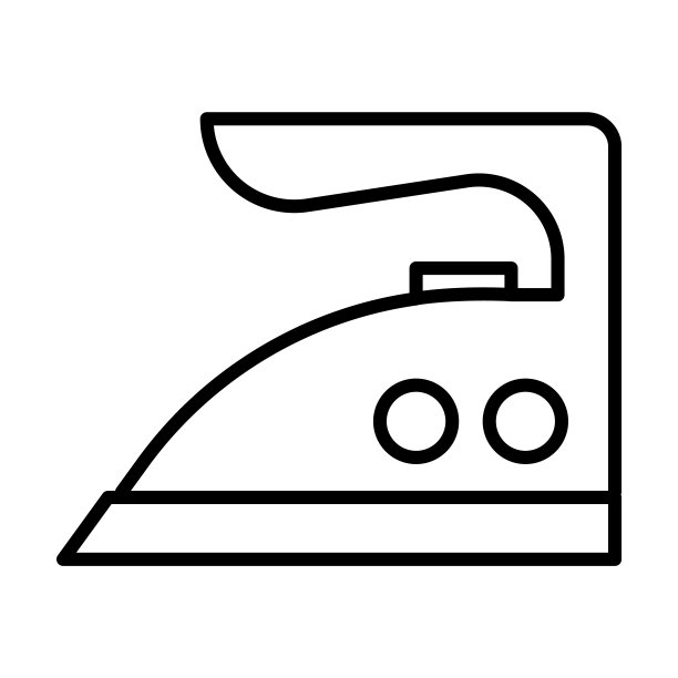 铁图标。细线铁轮廓图标孤立在白色背景。直线矢量铁符号，网页和移动的符号。图片下载