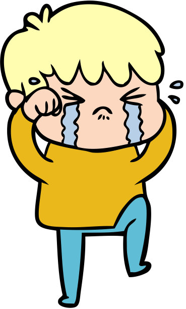 卡通男孩哭泣图片下载