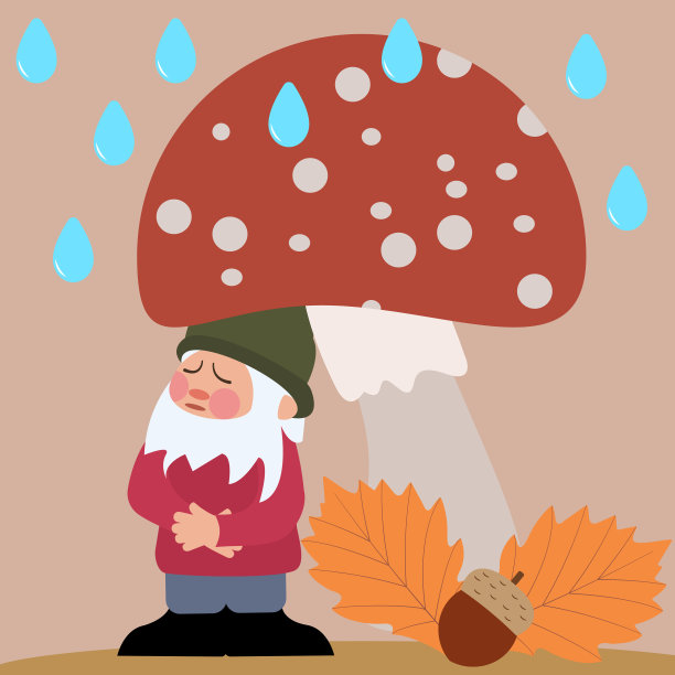蘑菇下的悲伤地精图片下载