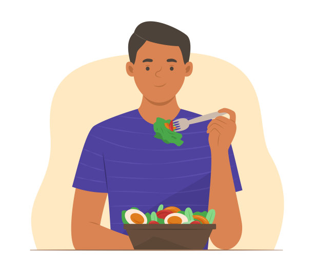 素食主义者喜欢吃沙拉有益健康图片下载