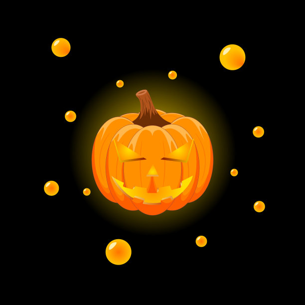 万圣节南瓜光矢量设计图片下载