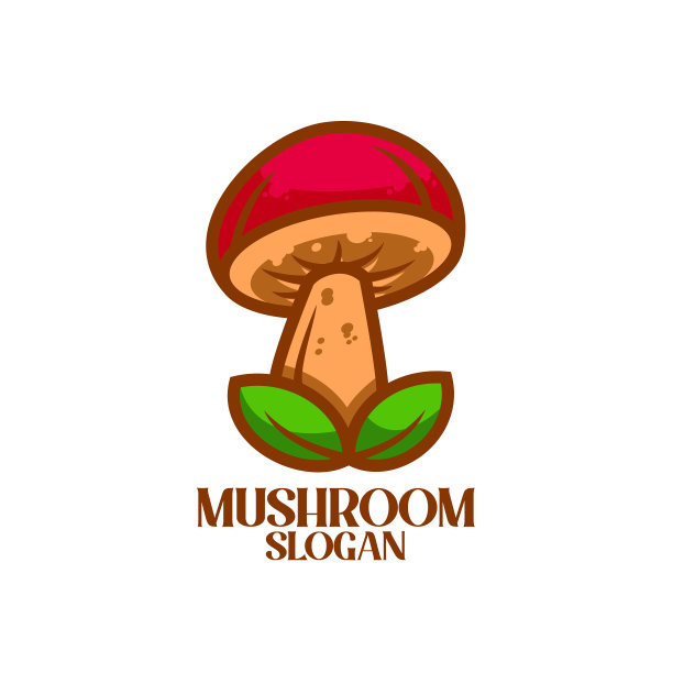 矢量插图蘑菇忍者简单的吉祥物风格图片下载