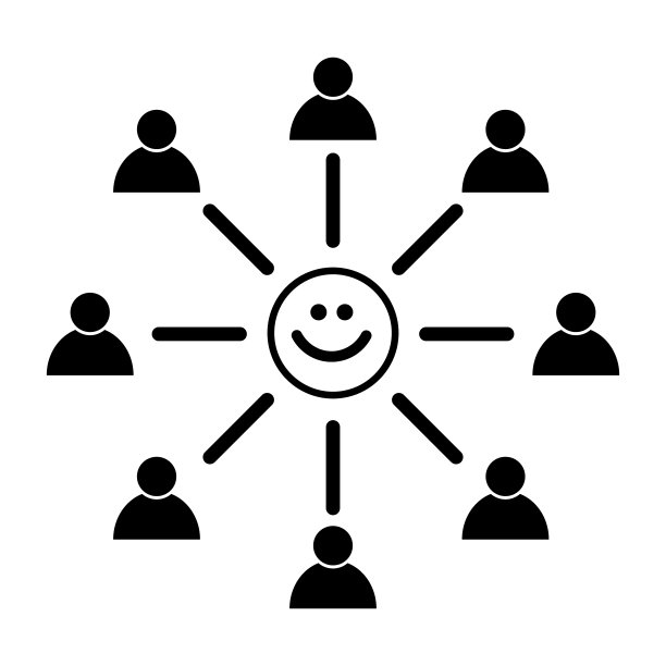 员工敬业度社区矢量图标，扁平网络符号设计矢量图图片下载