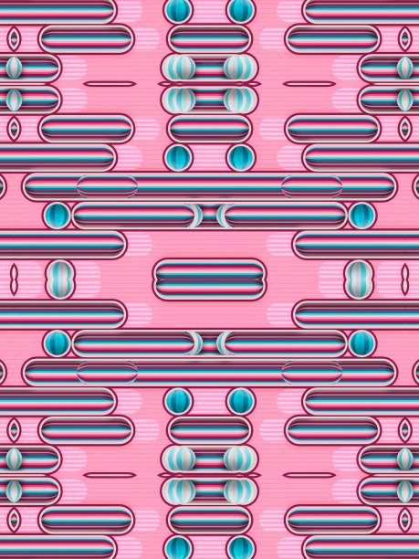 色彩斑斓的万花筒图案简单的几何形状。3d渲染数字插图背景图片下载