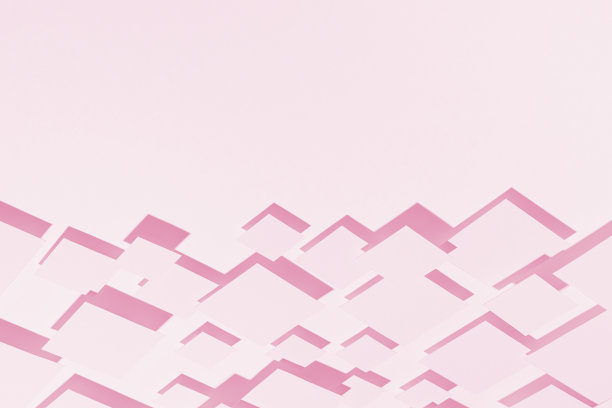 明亮的亮粉菱形几何图案与饱和梯度严格的阴影，顶视图，边界，复制空间。虚无抽象的背景在未来主义风格。图片下载