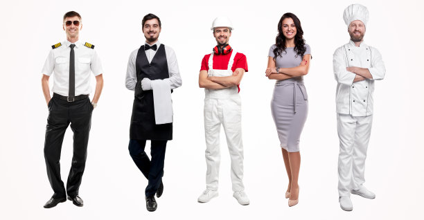 一群自信的男女员工图片下载