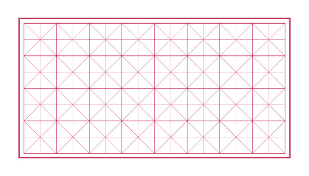 中国书法和象形文字研究用的字帖。方的手稿。空白纸模板的学校笔记本。笔记本的象形文字。可编辑的矢量插图在白色背景图片下载