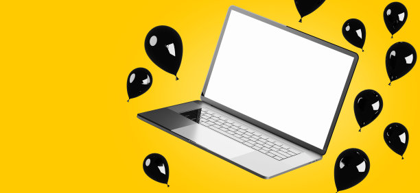 3d渲染笔记本电脑与网上购物的概念。图片下载