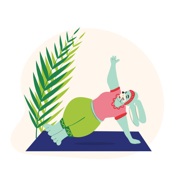 兔子瑜伽图片下载