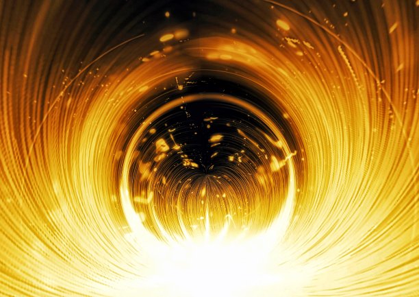 抽象的背景与旋转的金色发光的科学概念图片下载